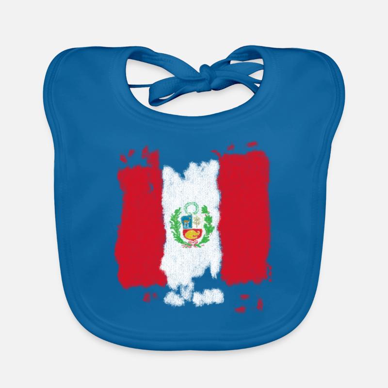 Drapeau du Pérou Bavoir bio Bébé
