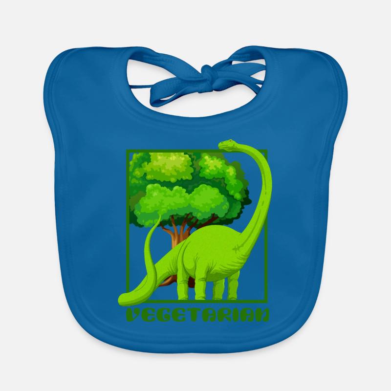 Dinosaur Brachiosaurus Organic Baby Bibs