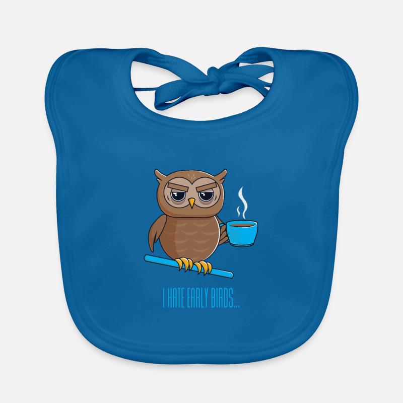 Chouette de nuit avec café Bavoir bio Bébé