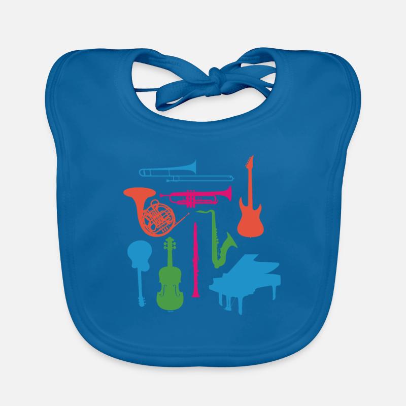 Musical Instruments Organic Baby Bibs