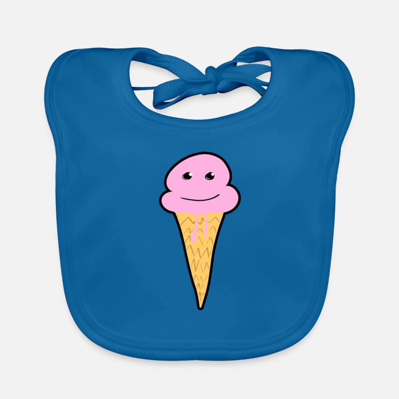 lächelnde Eis Kugel mit Konus Baby Bio-Lätzchen