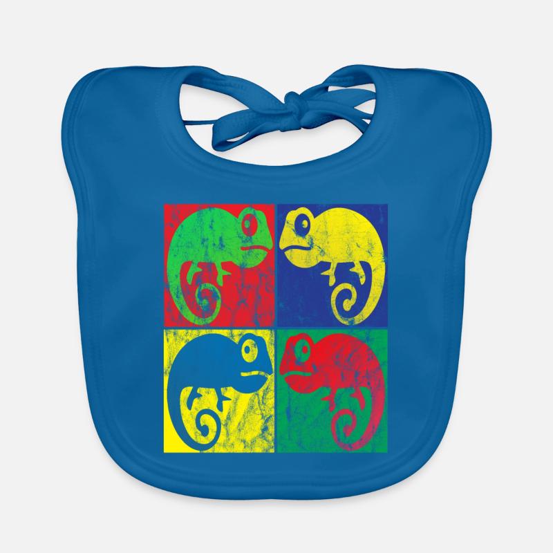 Caméléon Pop Art Bavoir bio Bébé