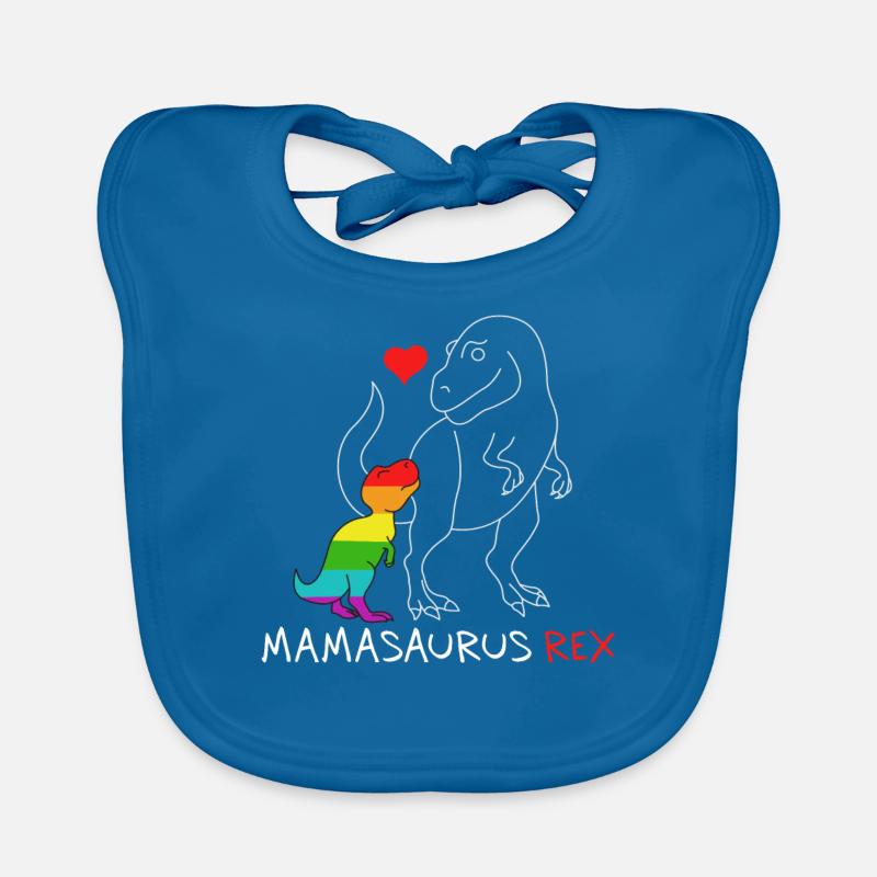 Mamasaurus Rex | Mère | Nouvelle maman Rainbow queer Bavoir bio Bébé