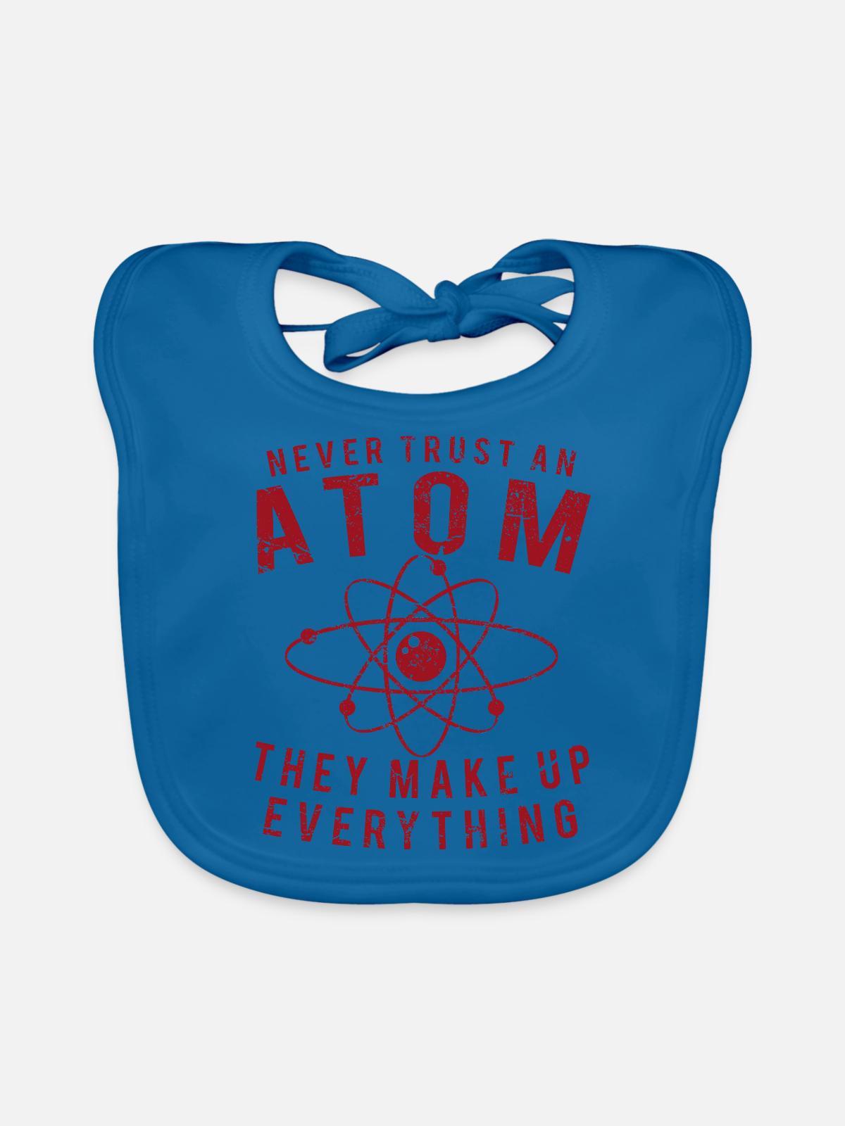 Atom - Baby Bio-Lätzchen - Pfauenblau - Vorne
