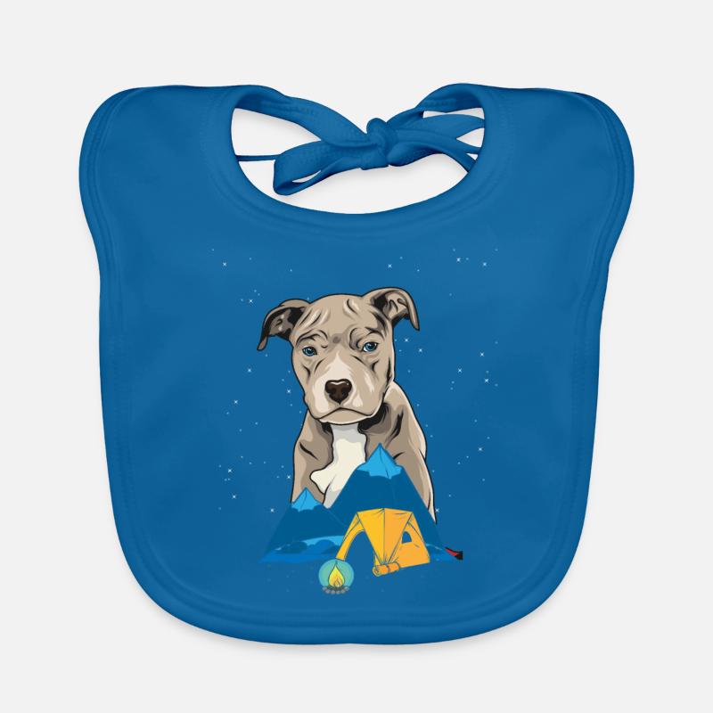 Pit Bull Terrier Pitbull Camping Camping cadeau Bavoir bio Bébé