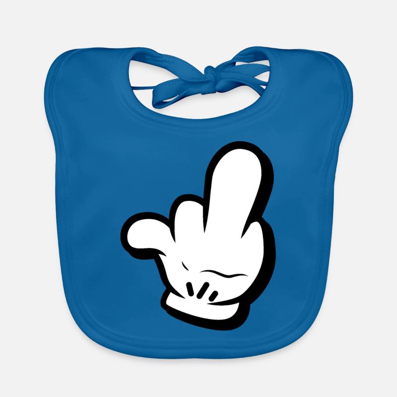 Mittelfinger Comic Style Baby Bio-Lätzchen
