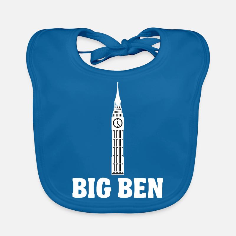 Big Ben Platz cooles Geschenk - Baby Bio-Lätzchen - Pfauenblau