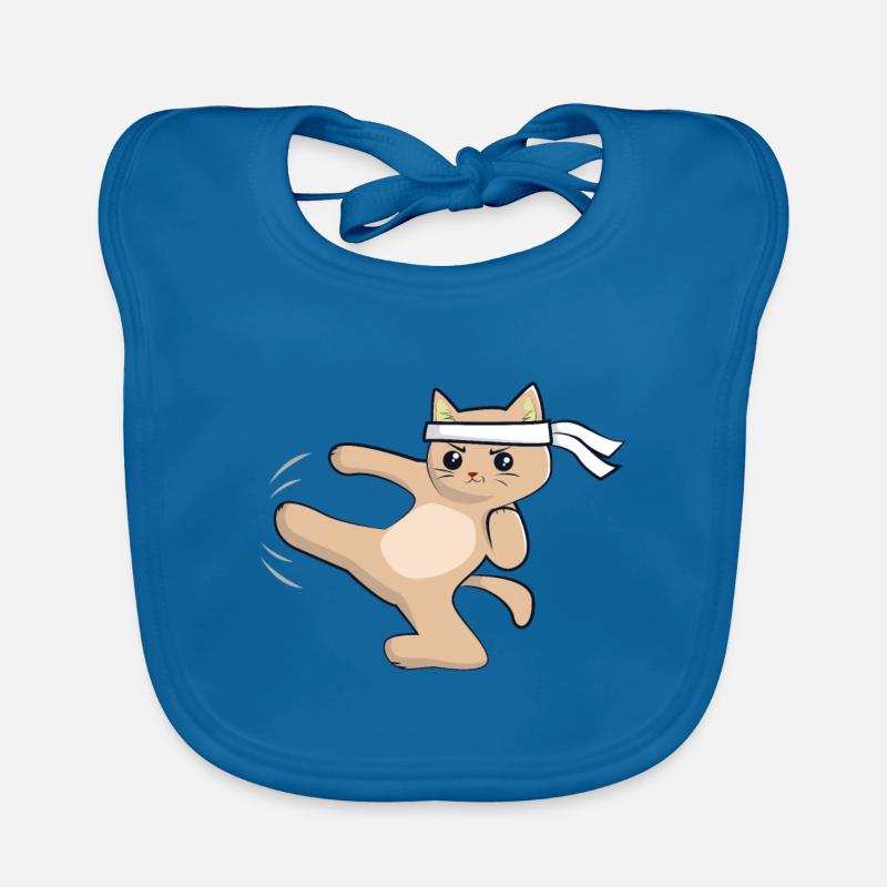 Karate Katze / Kampfkunst Baby Bio-Lätzchen