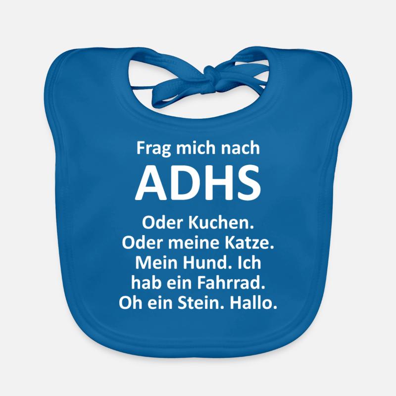 ADHS - Baby Bio-Lätzchen - Pfauenblau