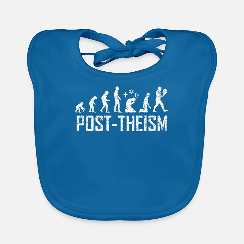 Post-Théisme Athéisme Athée Chemise Evolution Bavoir bio Bébé