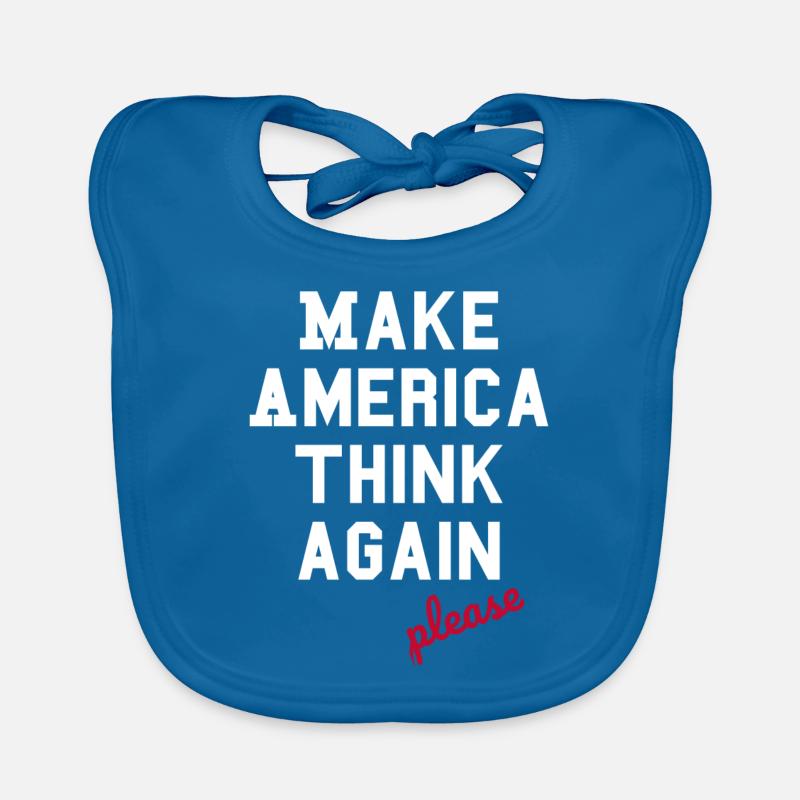 Make America Think Again - Anti- Populisme Bavoir bio Bébé