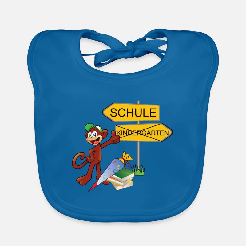 Einschulung Affe Baby Bio-Lätzchen