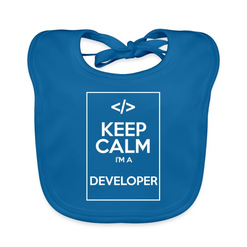 Keep Calm I'm a developer - Organic Baby Bibs