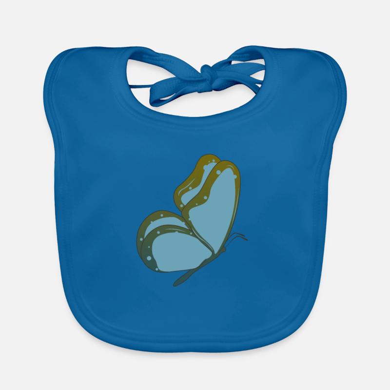 Papillon bleu papillon Bavoir bio Bébé