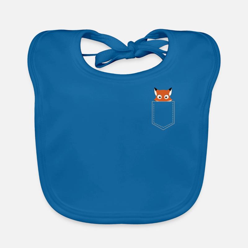 Fox Pocket - Bavoir bio Bébé - bleu paon
