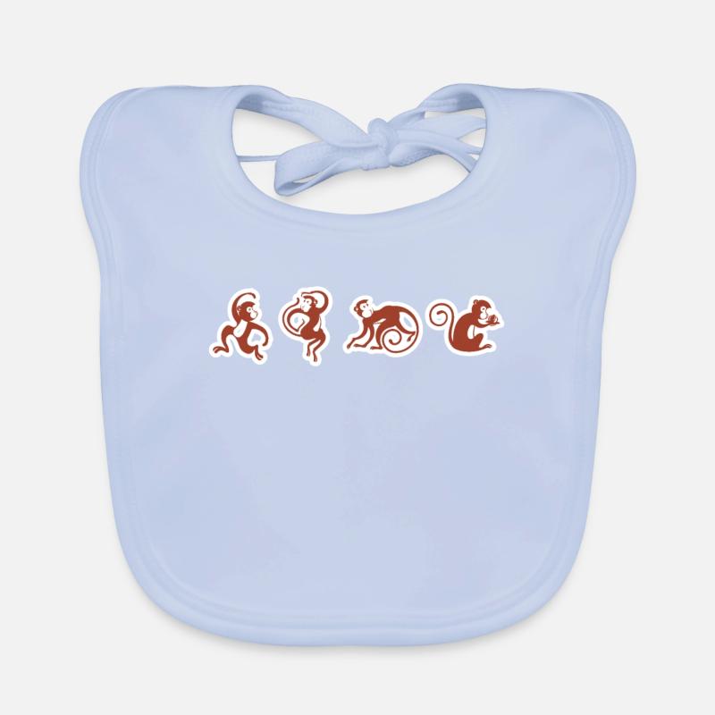 Singe cirque singe drôle design graphique Bavoir bio Bébé
