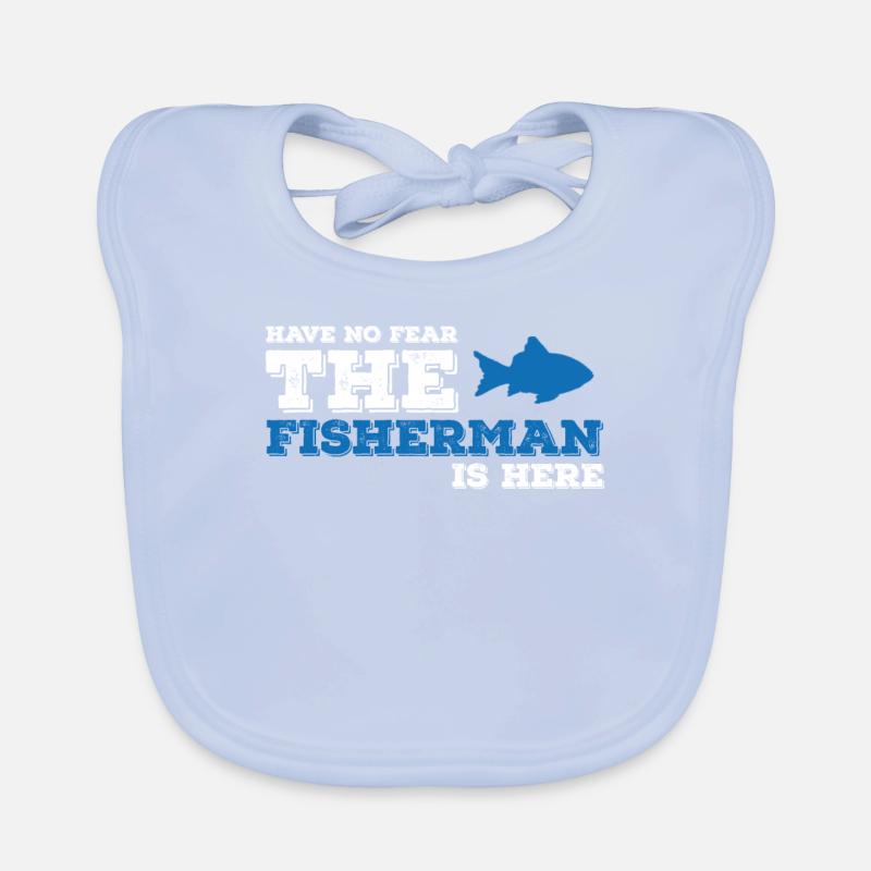 Pêcheur pêcheur, pêche, pêche, poisson, cadeau, idée Bavoir bio Bébé