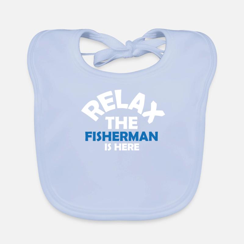 Pêcheur pêcheur, pêche, pêche, poisson, cadeau, idée Bavoir bio Bébé