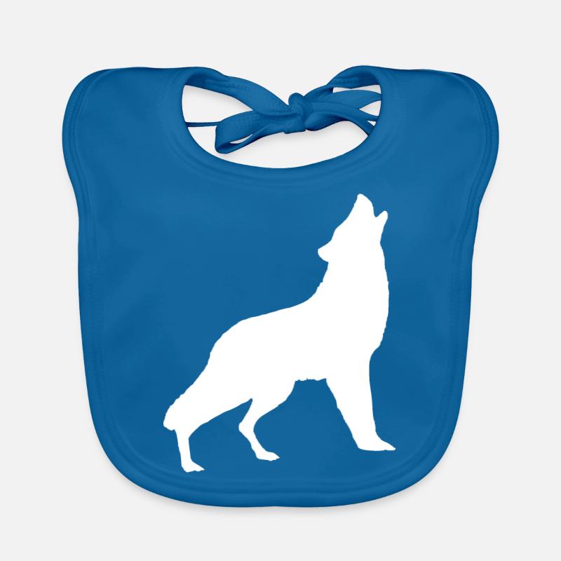 Heulender Wolf Baby Bio-Lätzchen