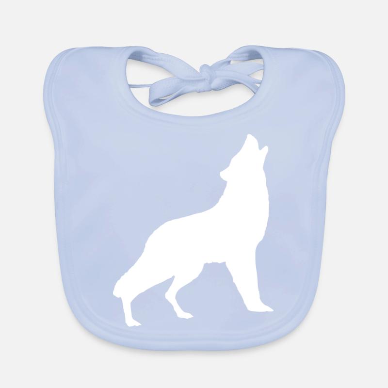 Heulender Wolf Baby Bio-Lätzchen