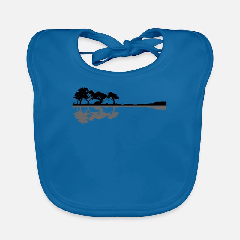 Guitar Lake Shadow Elefant Moonlight Geschenkidee Baby Bio-Lätzchen