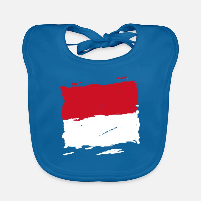 Monaco drapeau - Monaco flag - flag Organic Baby Bibs