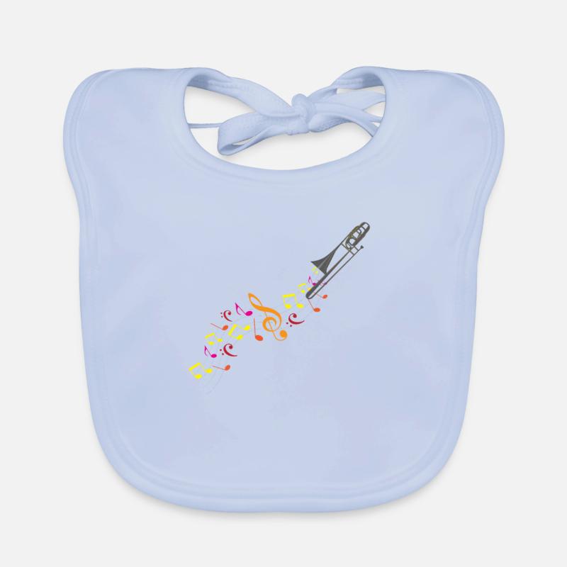 Trombone et notes de musique Bavoir bio Bébé