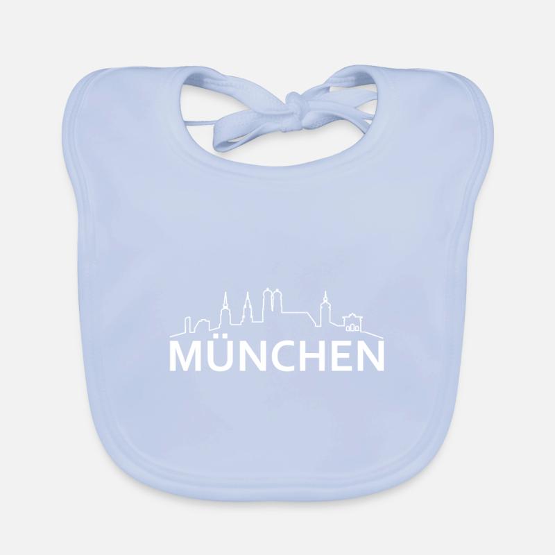 Design de Munich avec Skyline Bavoir bio Bébé