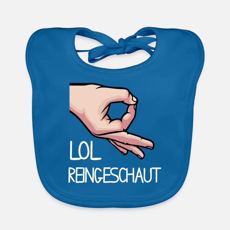 Lol drôle a regardé dans le jeu de trou de doigt Bavoir bio Bébé