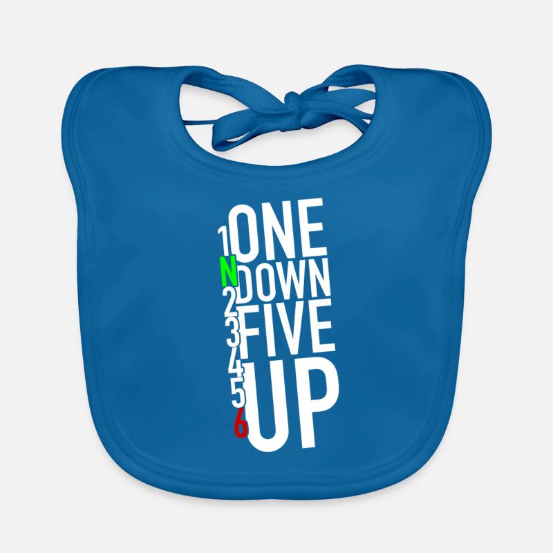 One down five up – 1N23456 Organic Baby Bibs