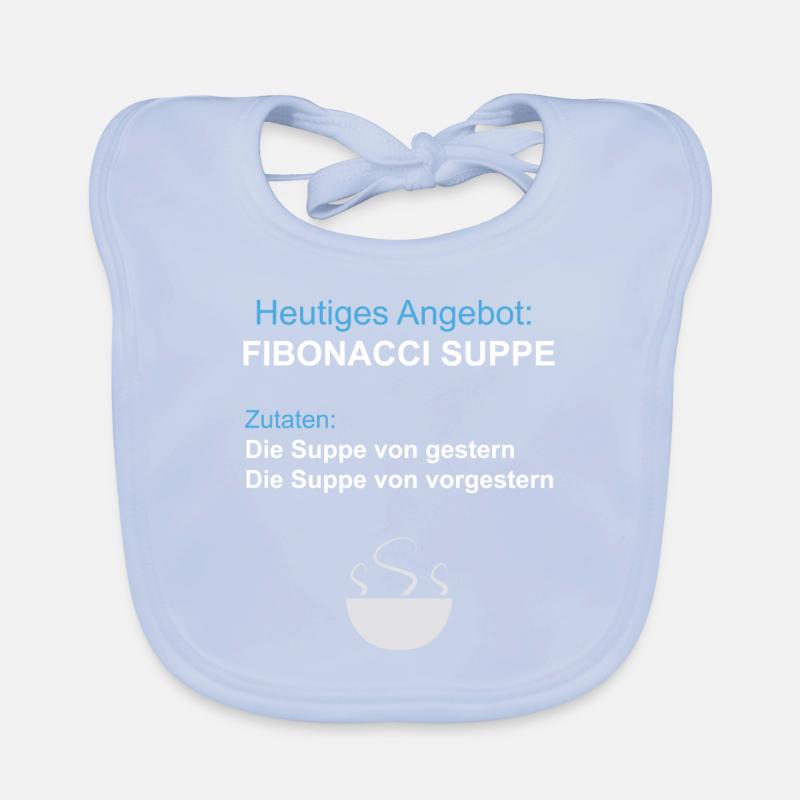 Fibonacci Suppe - lustig Mathe! Witzig Komisch Baby Bio-Lätzchen