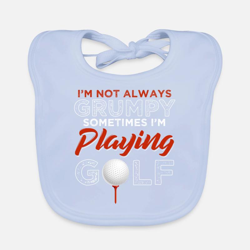 I'm Not Always Grumpy Playing Golf Baby Bio-Lätzchen