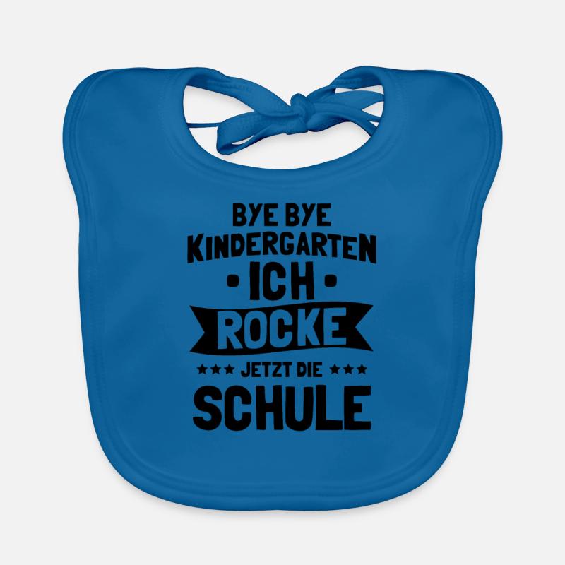 Bye bye Kindergarten, Schule, Einschulung Baby Bio-Lätzchen