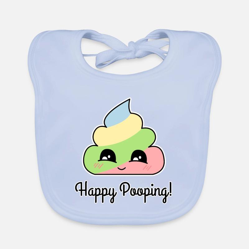 Happy Pooping Organic Baby Bibs