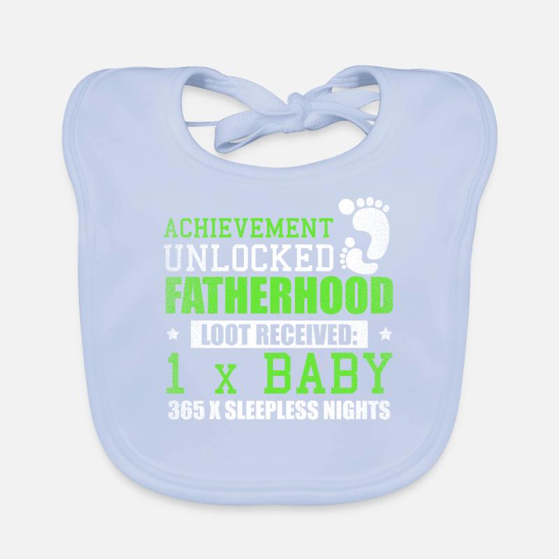 Vaterschaft Baby schlaflose Nächte Geschenk Baby Bio-Lätzchen