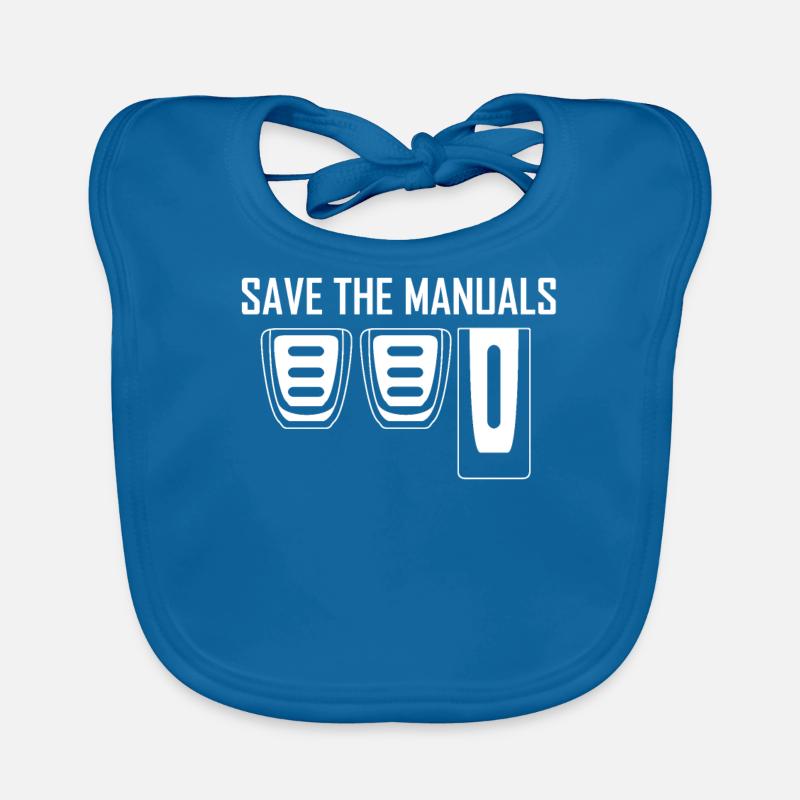 Save The Manuals Manual Gear Shift Tuning Organic Baby Bibs