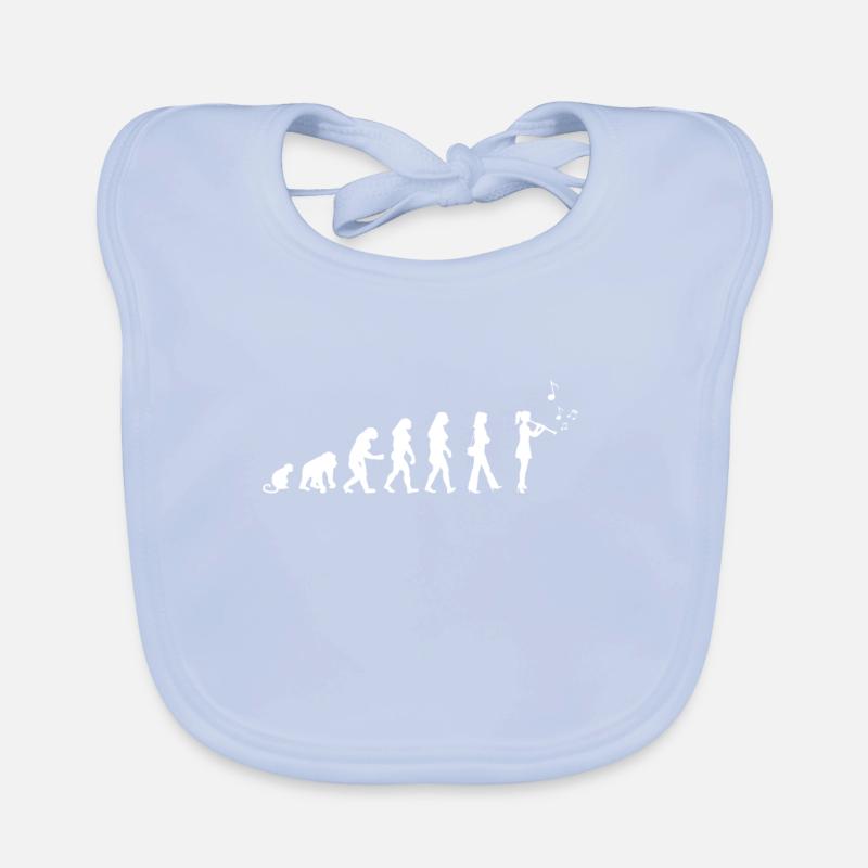 Orchestra klarinet Darwin geschenkidee Bio-slabbetje voor baby's