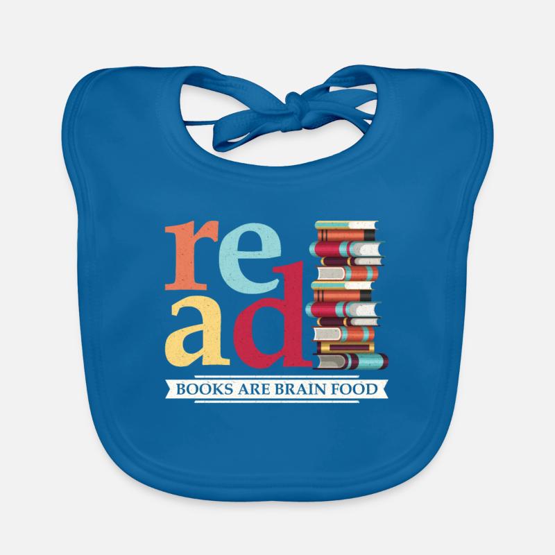 READ Books - Brainfood Reading Library Gift Organic Baby Bibs