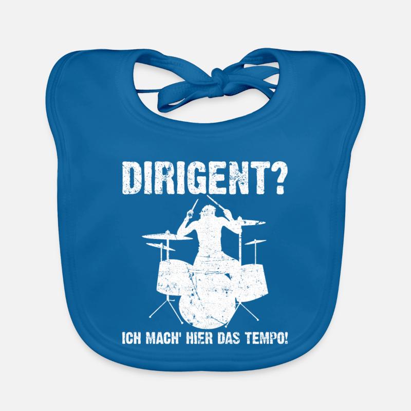 Dirigent - Ich mach hier das Tempo! Schlagzeug Baby Bio-Lätzchen