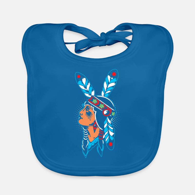 Native American Native American feather ornaments Native chief Organic Baby Bibs