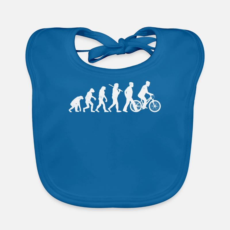 Darwin Evolution Gift Bicycle Cycling Wheel Organic Baby Bibs