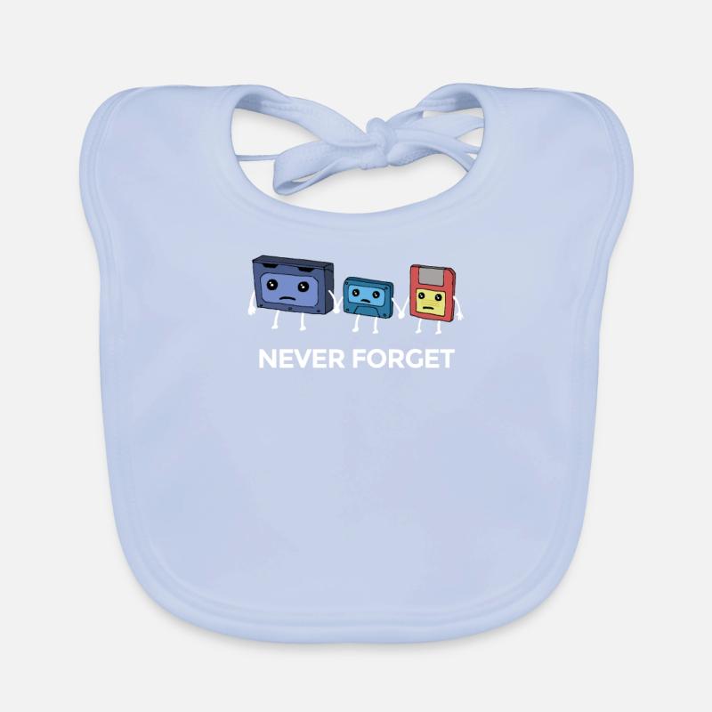 Kassette Diskette VHS Retro Kindheitserinnerung Baby Bio-Lätzchen