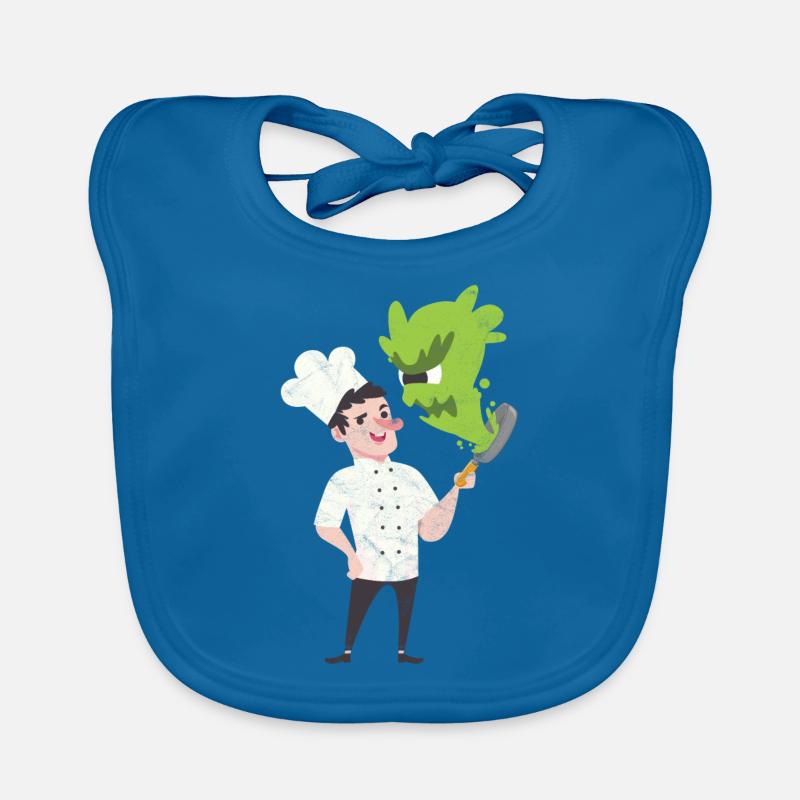 Chef Chef Pan Cadeau Cadeau Comique Chef Chapeau Monstre Bavoir bio Bébé