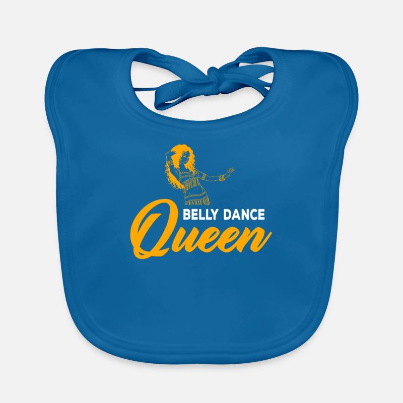 Danse danse danse Danse Oriental - Bavoir bio Bébé - bleu paon