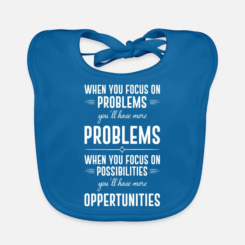 focus on possibilities cup monochrome Organic Baby Bibs
