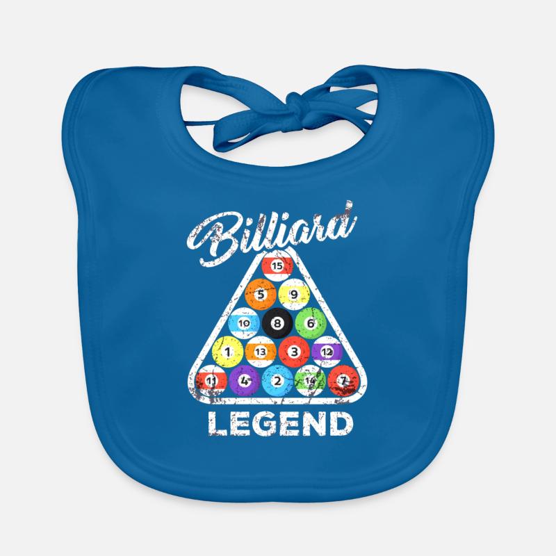 Billard billard billard billard billard billard - Bavoir bio Bébé - bleu paon