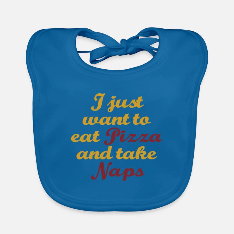 Funny Nap King Tshirt Design Pizza Naps Bavoir bio Bébé