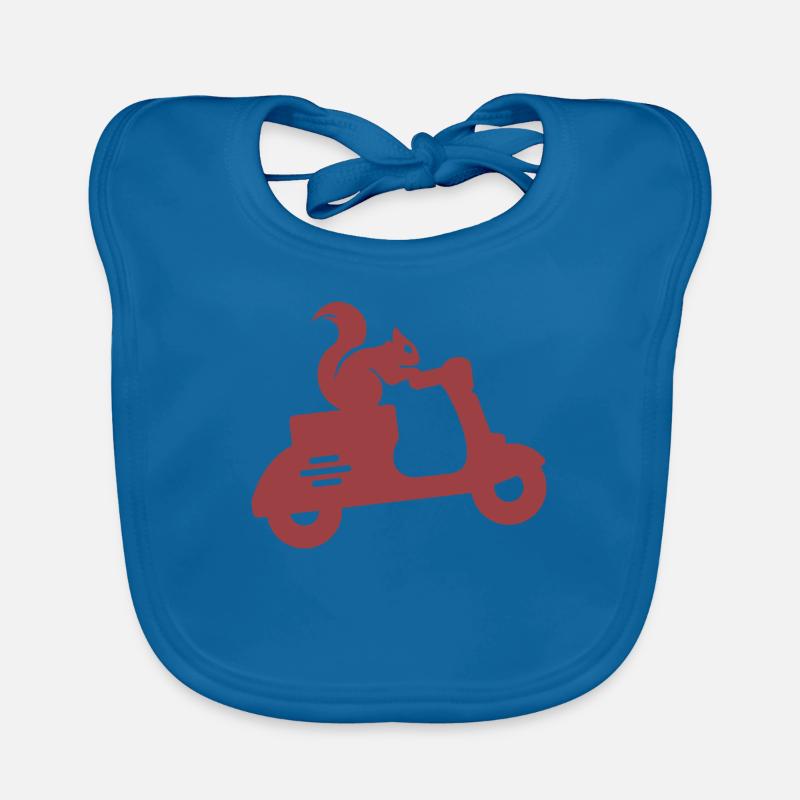Squirrel moped Organic Baby Bibs