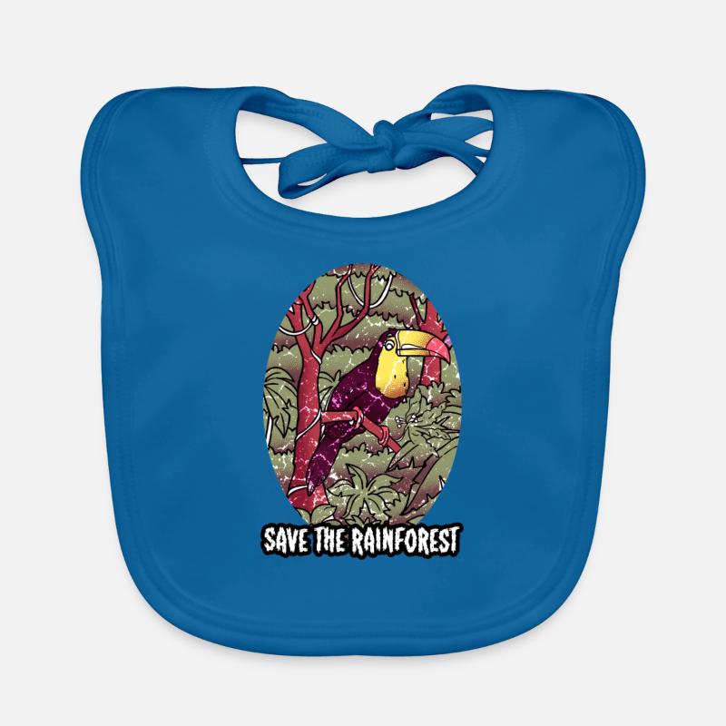 Rainforest tropics environmental protection nature bird Organic Baby Bibs