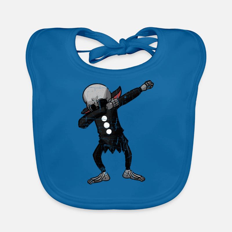 Dabbing skeleton Organic Baby Bibs